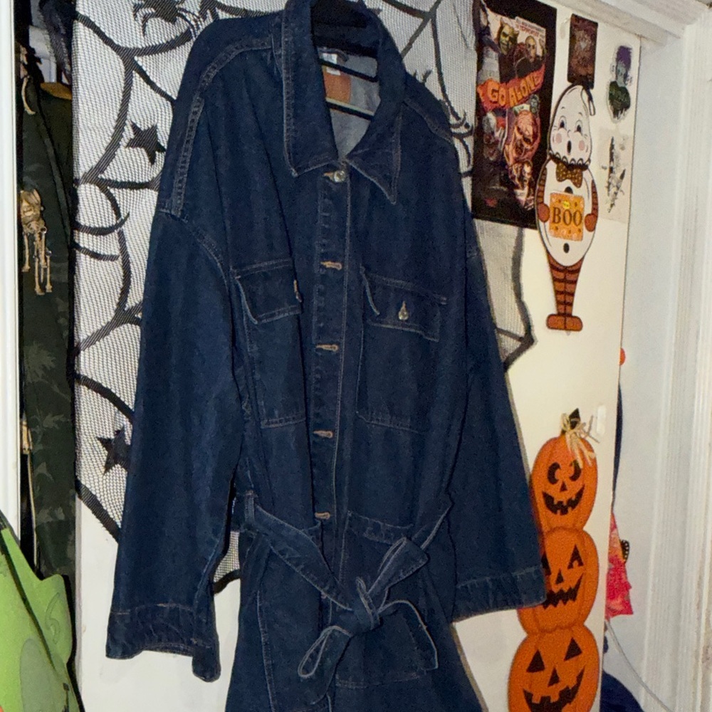 Denim Belted Jacket - image 6
